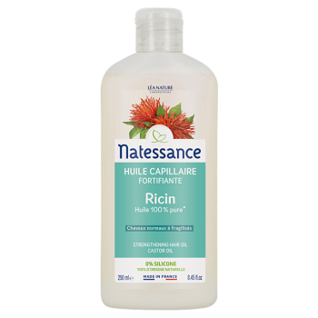 Huile de ricin 100% pure Natessance - tube de 250ml