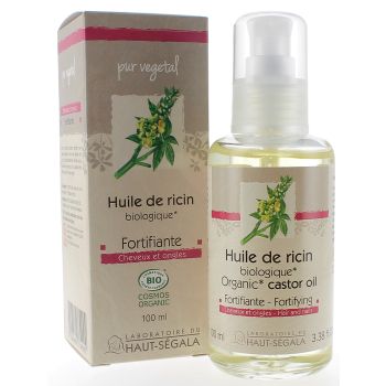 Huile de ricin bio Laboratoire du Haut-Ségala - flacon pompe de 100ml