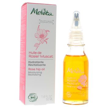 Huile de rosier muscat bio Melvita - flacon goutte à goutte 50 ml