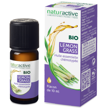 Huile essentielle bio Lemon Grass Naturactive - flacon de 10 ml