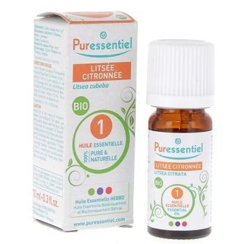 Huile essentielle bio Litsée citronnée Puressentiel - flacon de 10ml