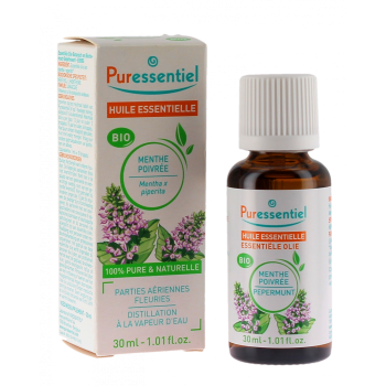 Huile essentielle bio Menthe poivrée Puressentiel - flacon de 30 ml