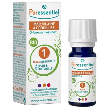 Huile essentielle bio marjolaine à coquilles Puressentiel - flacon de 5 ml