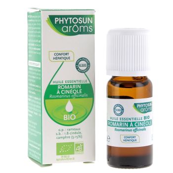 Huile essentielle bio romarin à cinéole Phytosun Arôms - flacon de 10 ml