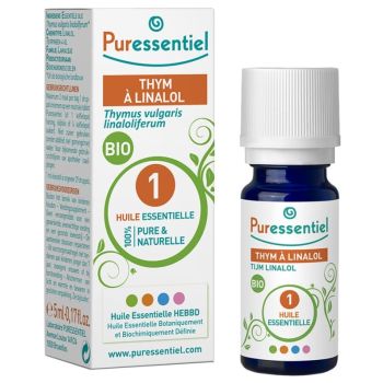 Huile essentielle bio thym à linalol Puressentiel - flacon de 5 ml