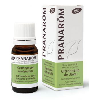 Huile essentielle Citronnelle de Java bio Pranarom - flacon de 10 ml