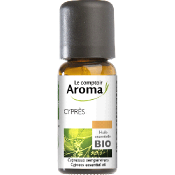 Huile essentielle de Cyprès bio Le Comptoir Aroma - flacon de 10 ml