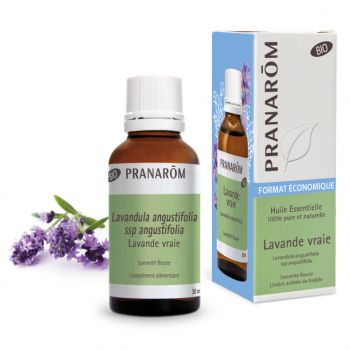 Huile essentielle de Lavande vraie bio Pranarôm - flacon de 30 ml