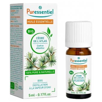 Huile essentielle de cèdre de l'atlas bio Puressentiel - flacon de 5 ml