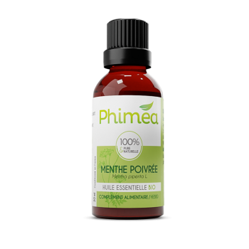 Huile essentielle de menthe poivrée bio Phimea - flacon de 30 ml