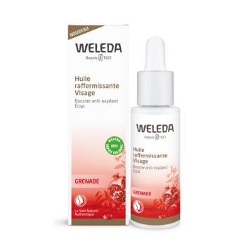 Huile raffermissante visage à la grenade Bio Weleda - Flacon Compte-Goutte de 30 ml