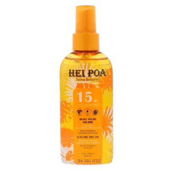 Huile sèche solaire SPF15 Hei Poa - spray de 150ml