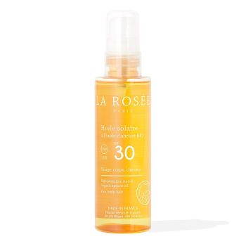 Huile solaire SPF30 à l'huile d'abricot bio La Rosée - spray de 150ml