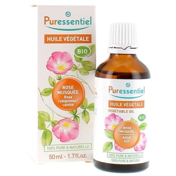 Huile végétale bio de rose musquée Puressentiel - flacon de 50 ml