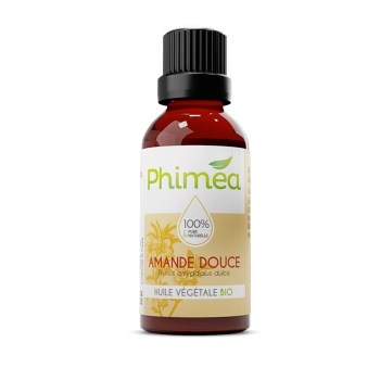 Huile végétale d'amande douce bio Phimea - flacon de 50 ml