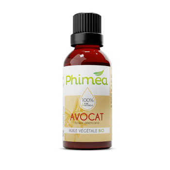 Huile végétale d'avocat bio Phimea - flacon de 50 ml