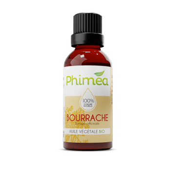 Huile végétale de bourrache bio Phimea - flacon de 50 ml