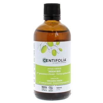 Huile végétale vierge de Neem bio Centifolia - flacon de 100ml