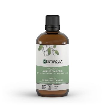 Huile végétale vierge d'Amande douce bio Centifolia - flacon de 100ml