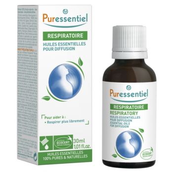 Huiles essentielles pour diffusion Diffuse Respi Puressentiel - flacon de 30 ml