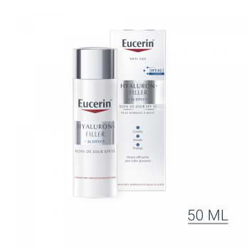 Hyaluron-Filler +3x Effect Soin de jour peaux normales à mixtes SPF15 Eucerin - flacon de 50ml