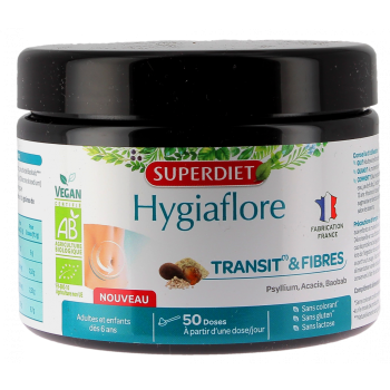 Hygiaflore transit & fibres bio Superdiet - pot de 184g