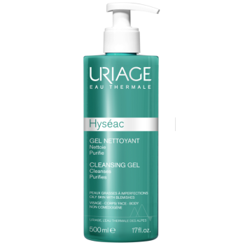 Hyséac gel nettoyant Uriage - flacon pompe de 500ml