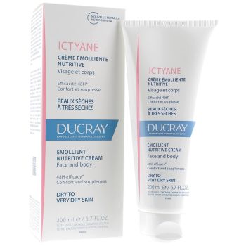 Ictyane Crème Emolliente Hydratante Ducray - tube de 200 ml