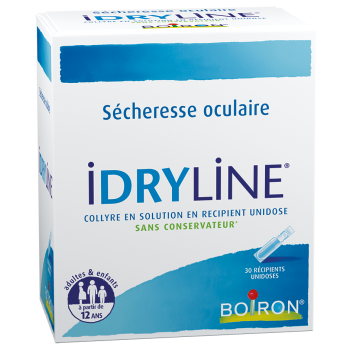 Idryline collyre sécheresse oculaire Boiron - boîte de 30 récipients unidoses