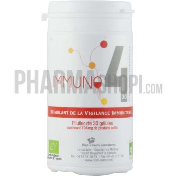 Immuno 4 stimulant de la vigilance immunitaire - boite de 30 gélules