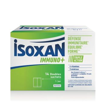 Immuno+ défense immunitaire équilibre et forme Isoxan - boîte de 14 doubles sachets