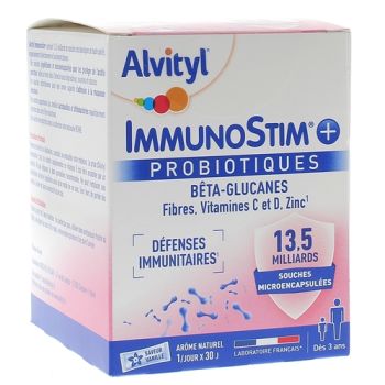 ImmunoStim+ probiotiques Alvityl - boîte de 30 sticks