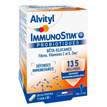 ImmunoStim probiotiques Alvityl - boîte de 30 gélules