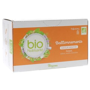 Infusion Ballonnements bio Vitavea - boîte de 20 sachets