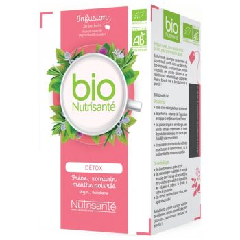 Infusion Détox bio Nutrisanté - boîte de 20 sachets