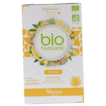 Infusion Energie Bio Nutrisanté - boîte de 20 sachets