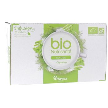 Infusion Fenouil bio Nutrisanté - boîte de 20 sachets