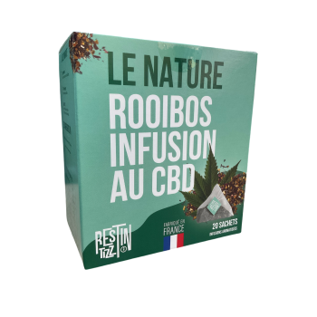 Infusion Rooibos Le nature au CBD bio Rest In Tizz - boîte de 20 sachets