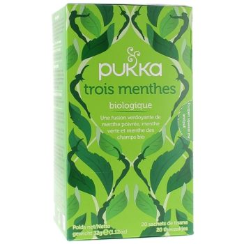 Infusion Trois menthes bio Pukka - boite de 20 sachets