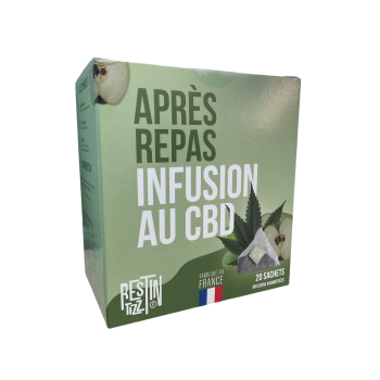 Infusion après repas au CBD bio Rest In Tizz - boîte de 20 sachets