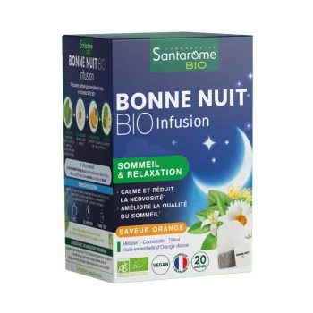 Infusion bonne nuit bio Santarome - boite de 20 sachets