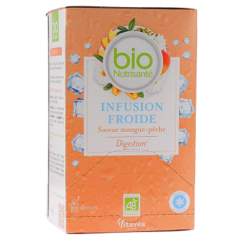 Infusion froide digestion saveur mangue-pêche bio Vitavea -  boite de 20 sachets