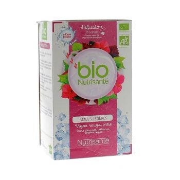 Infusion froide jambes légères Nutrisanté Bio - 20 sachets