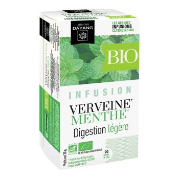 Infusion menthe verveine BIO digestion légère Dayang - boîte de 20 sachets