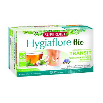 Infusion transit Hygiaflore bio Superdiet - boîte de 20 sachets