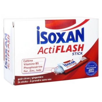 Isoxan ActiFlash goût citron gingembre - boîte de 24 sticks