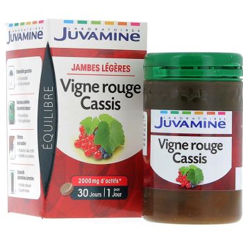 Jambes légères vigne rouge cassis Juvamine - boite de 30 comprimés