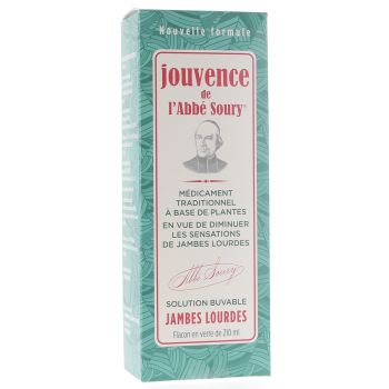 Jouvence de l'Abbé Soury solution buvable jambes lourdes - flacon de 210 ml