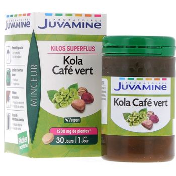 Juvamine kilos superflus kola café vert Juvamine - Boite de 30 comprimés