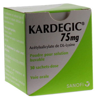 Kardegic 75 mg poudre pour solution buvable - boite de 30 sachets-dose